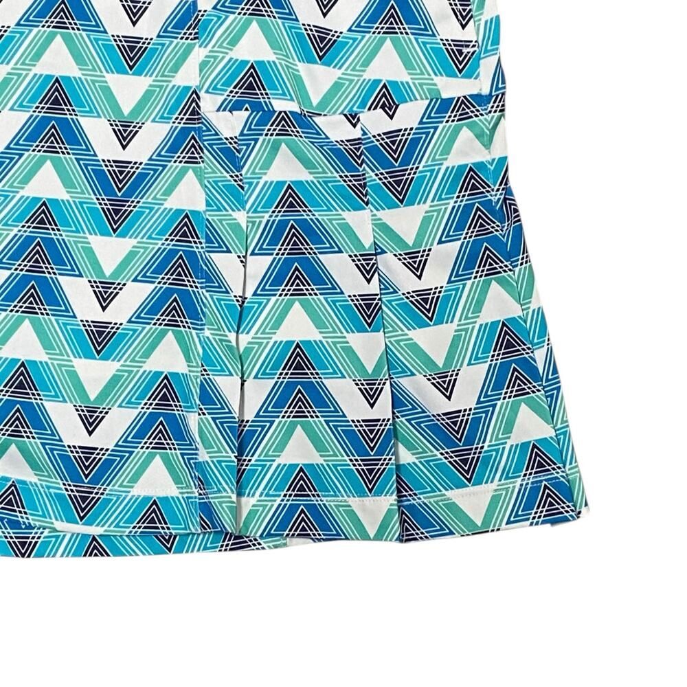Lillie Green Skort Womens XL White Blue Geometric Pull On Stretch Tennis Golf - Picture 5 of 8